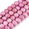 Opaque Baking Paint Glass Beads Strands GLAA-Q110-03A-05-1
