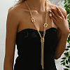 Stylish Stainless Steel Tassel Multi-layer Snake Bone Chain Women's Party Wear IL1500-1