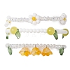 3Pcs 3 Colors Acrylic Charms Bracelets Sets for Women X1-BJEW-TA00577-01-2