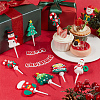 24Pcs 12 Styles Christmas Plastic Cake Toppers AJEW-SC0003-53A-4