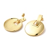 Real 18K Gold Plated Brass Dangle Stud Earrings EJEW-G382-21A-G-2