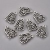 Tibetan Style Pendant Cabochon Enamel Settings TIBEP-GC105-AS-NR-2