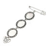 Iron Brooch Findings JEWB-PH01243-2