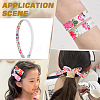 40 Yards 10 Styles Flat Flower Printed Polyester Elastic Cord OCOR-WR0001-48-6