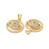 Brass Micro Pave Cubic Zirconia Pendants ZIRC-P106-52G-3