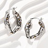 Brass Hoop Earrings EJEW-Q015-12A-P-5