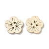 Carved 4-hole Basic Sewing Button in Flower Shape NNA0YYS-3