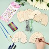DIY Unfinished Wood Rainbow Wind Chime Kits for Children's Crafts ST-CJ0009-2-5