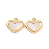 Shell Heart Charms KK-E068-VC095-2