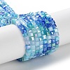 Gradient Color Electroplate Glass Bead Strands X-GLAA-E042-05-B07-1