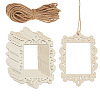 12Pcs Wood Embossed Photo Frames DIY-SP0004-15-1