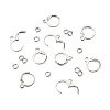 Brass Huggie Hoop Earring Findings & Open Jump Rings KK-TA0007-84A-P-3
