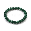 Synthetic Malachite(Dyed) Bead Stretch Bracelets BJEW-K212-B-031-4