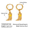 304 Stainless Steel Shoes with Heart Hoop Earrings KC5078-10-1