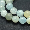 Natural Aquamarine Beads Strands G-P342-11-10mm-A-3