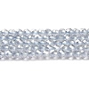 Transparent Electroplate Glass Beads Strands GLAA-H021-01A-PL03-2
