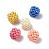Handmade Opaque Plastic Woven Beads KY-P015-06-1