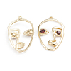 Alloy Open Back Bezel Pendants LS-PALLOY-I197-01G-2