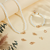 6Pcs Brass Micro Pave Clear Cubic Zirconia Fold Over Clasps KK-BC0015-10KCG-4
