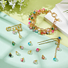 100Pcs 10 Colors Alloy Glass Pendants PALLOY-PH01832-4