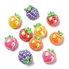 40Pcs 5 Styles UV Plating Opaque Resin Cabochons RESI-CJ0005-13-8