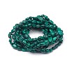 Natural Malachite Stretch Beaded Bracelets BJEW-K213-C05-2
