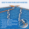 Cube with Number Acrylic Pendant Knitting Row Counter Chains HJEW-AB00469-5