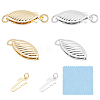 10Pcs 2 Colors Brass Box Clasps KK-GO0002-38-1