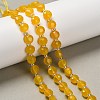 Natural Yellow Agate Beads Strands G-B153-B03-1