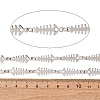 304 Stainless Steel Fishbone Link Chains SA-CBAE0F2-02P-2