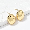 Oval Brass Stud Earrings EJEW-H154-09C-G-2