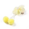 Flower Cloth Metallic Alligator Hair Clips LS-PHAR-D013-01B-6