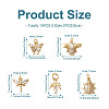 Fashewelry 10Pcs 5 Style Brass Micro Pave Cubic Zirconia Pendants KK-FW0001-09-3