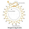 Brass Link Chain Anklets with Crystal Rhinestone Tassel for Women FS-WGD4BB9-01-1