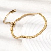 304 Stainless Steel Snake Chains Bracelets for Women BJEW-P395-02G-05-3