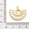 Fan Shaped Rack Plating Brass Micro Pave Cubic Zirconia Pendants KK-G512-28B-G-3