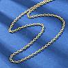 2.5MM Brass Cable Chain Necklaces NJEW-L356-04G-3