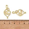Mother's Day Brass Micro Pave Clear Cubic Zirconia Pendants CU-B002-04G-3