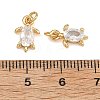 SHEGRACE Brass Clear Cubic Zirconia Charms XGRQ2O935-417G-3