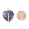 Natural Lapis Lazuli Pendants PALLOY-JF01653-03-4