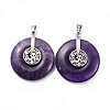 Natural Amethyst Pendants G-F640-F01-1