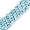 Anti-Tarnish Dyed Rondelle Glass Beads Strands LS-EGLA-T021-3mm-17-07-1
