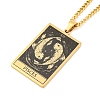 304 Stainless Steel Tarot Pendant Necklaces NJEW-A026-01G-12-2