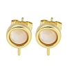 Brass with Sea Shell Stud Earring KK-Q820-05G-1