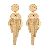 Zinc Alloy Flat Round Chandelier Earrings EJEW-Z107-03G-02-4
