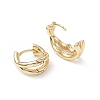 Rack Plating Brass Criss Cross Hoop Earrings for Women X-EJEW-B014-15G-2