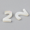 Natural White Shell Mother of Pearl Shell Charms SSHEL-R048-004-02-2