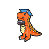 Dinosaur with Book & Hat Enamel Pin WG23706-05-1