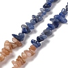 Natural Orange Moonstone & Green Aventurine & Blue Aventurine Beads Strands G-L610-A09-01-1