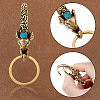 Elephant Brass Synthetic Turquoise Lobster Claw Clasps KK-WH20002-20C-6